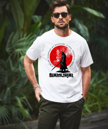 Samurai Rising Graphic Oversized T-Shirt