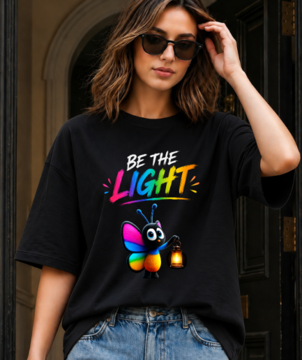 Be The Light Motivational Oversized T-Shirt