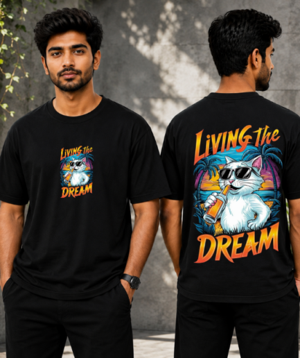 Living the Dream Graphic Oversized T-Shirt