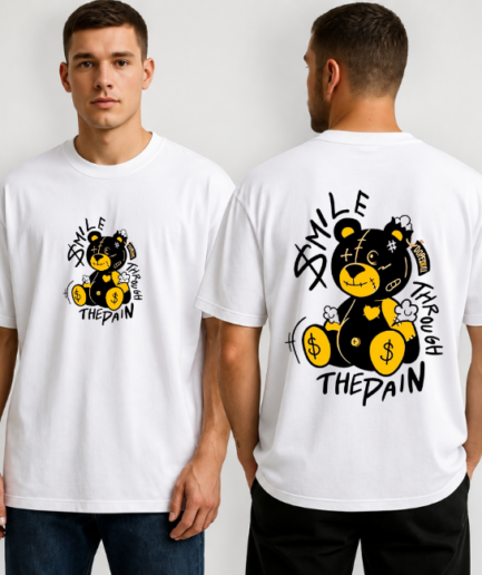 Smile Through The Pain Graphic Oversized T-Shirt