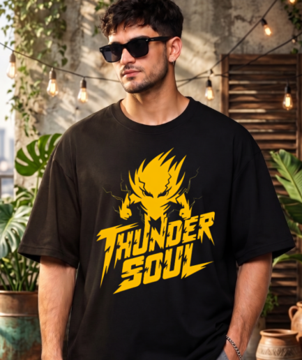 Thunder Soul Graphic Oversized T-Shirt