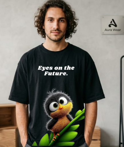 Eyes on the Future Graphic Oversized T-Shirt