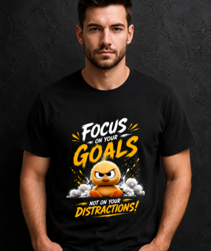 Focus On Goals Motivational Oversized T-Shirt