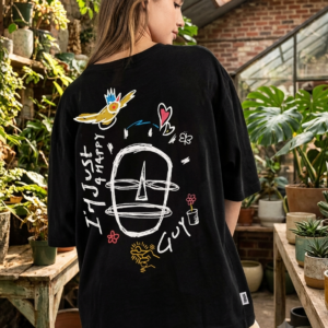 Abstract Face Art Graphic Oversized T-Shirt