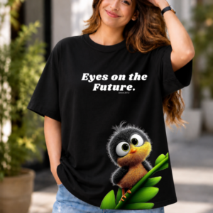 Eyes on the Future Graphic Oversized T-Shirt
