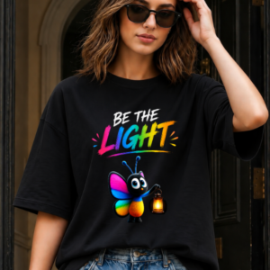 Be The Light Motivational Oversized T-Shirt