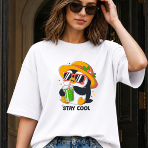 Stay Cool Rainbow Graphic Oversized T-Shirt