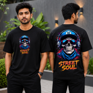 Street Soul Skull Graphic Oversized T-Shirt