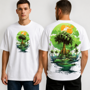 Tropical Island Nature Oversized T-Shirt