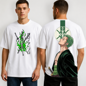 Green Samurai Anime Oversized T-Shirt