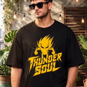 Thunder Soul Graphic Oversized T-Shirt