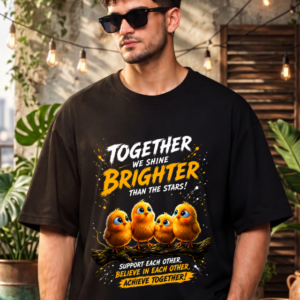 Together Brighter Motivational Oversized T-Shirt