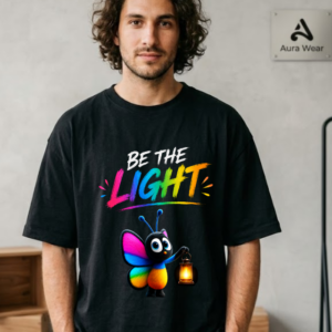 Be The Light Motivational Oversized T-Shirt