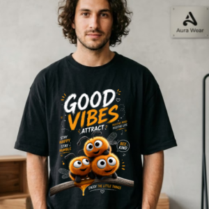 Good Vibes Only Graphic Oversized T-Shirt