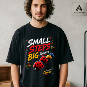 Small Steps Big Dreams Motivational Oversized T-Shirt