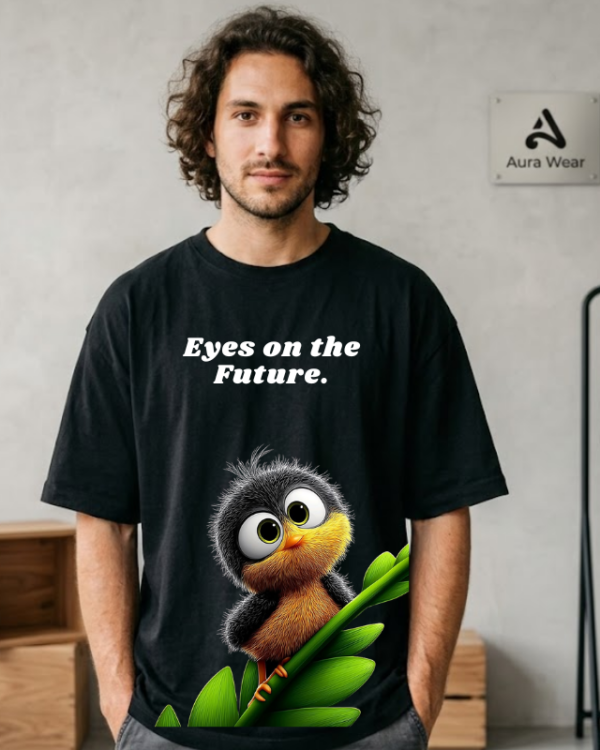 Eyes on the Future Graphic Oversized T-Shirt