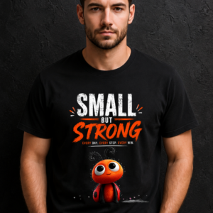 Small Strong Motivational Graphic T-Shirt
