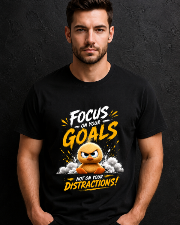 Focus On Goals Motivational Oversized T-Shirt